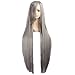 Produktbild COSPLAZA Cosplay Kostueme Peruecke Akechi Mitsuhide Hitman Reborn lang gerade Silber Grau 100cm Anime Haar