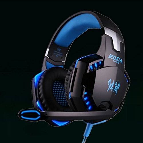 PC-Gaming-Headset/Kopfhörer, In-Ear-Stereo-Headset (3,5 mm Klinke, USB-Anschluss, kabelgebunden, komfortabel, Kopfhörer mit Mikrofon, 50 mm Treiber, für PC-Gaming/iPad/Tablet/Laptop)