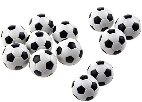12pcs 36mm Table Soccer Foosballs Replacements Balls, Gersun Set of 12 Mini Black and White Soccer Balls
