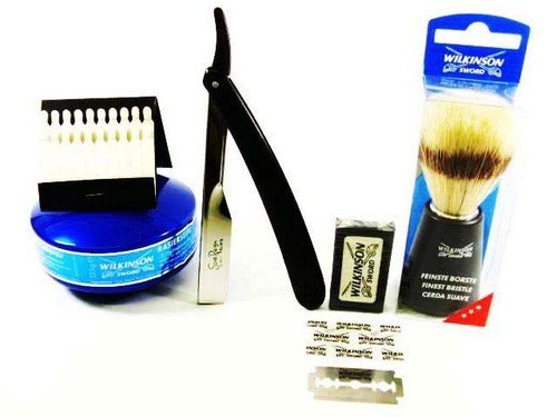 5 PEICE SHAVING SET...IDEAL GIFT...PROFESSIONAL ITEM