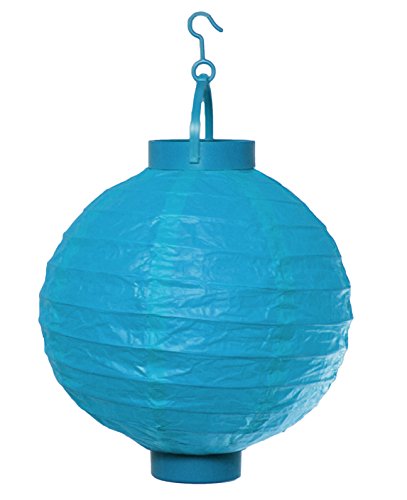 10er Set LED Papierlaterne Papier Lampion Lampions Laterne Batterie Garten Papierlampion – Kabellos – Batteriebetrieben / Rosa – Blau – Rot – Grün – Weiß - 3