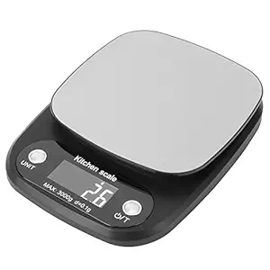 Food Scale, Accurate Measurement Data High? Sensor Black Stainless Steel Kitchen Weight Kitchen Scale for Cooking for Baking