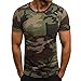 Produktbild Luckycat Herren Männer T-Shirt Tarnung Top Bluse, Männer Mode Drucken Tees Shirt Kurzarm T-Shirt Casual Bluse Sommer Rundhalsausschnitt Oberseiten Tunika Oversize Tops Lose Sweatshirts