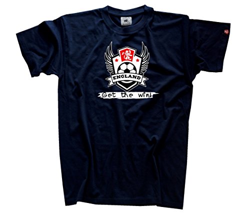 EM Football Collection 2016 fussball – England GB T-Shirt Navy XXXL