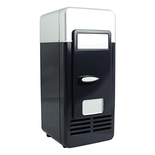 Preisvergleich Produktbild Homyl Mini Kühlschrank Getränkekühlschrank mit USB Kabel,Zwei Farbwahl - Schwarz