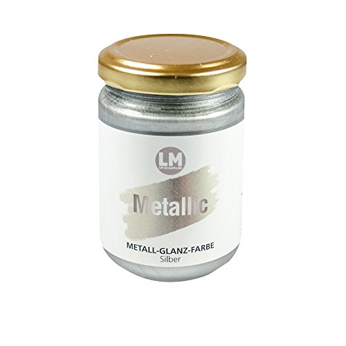Metallic 125ml -Silber- Metallic Farbe, Metallglanz, Metall Effekt Farbe, ähnlich Viva Decor Maya Gold