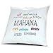 Produktbild Kopfkissen mit Namen Mahana - Motiv Positive Eigenschaften, 40 cm, 100% Baumwolle, Kuschelkissen, Liebeskissen, Namenskissen, Geschenkidee, Deko