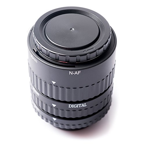 Meike MK-N-AF1-B Montaje Electronico Enfoque Macro automatico tubo de extension Anillo de extension para Nikon D5200 D7000 D7100 D5000 D5100 D3100 D3000 D800 D600 D300 D300s D90 D80