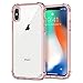 Produktbild Spigen Crystal Shell iPhone X Hülle, Extra Kantenschutz Schutzhülle Durchsichtige PC Rückschale + Silikon TPU Bumper Handyhülle Case (Rose Crystal) 057CS22143