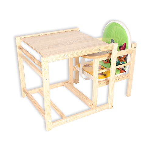 Kinderhochstuhl Kombihochstuhl Babyhochstuhl Hochstuhl Tisch Holz 4 TOP DESIGNS - 3