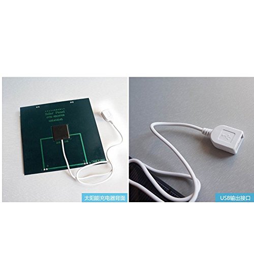 Janecrafts 3.5W 6V 500mA Mini Solarpanel Solarmodul Polykristallin Solarzelle Mit USB zur Aufladung für Mobilgeräte & Powerbanks - 3
