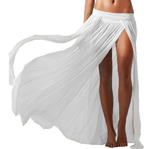 ERGEOB Damen Strandkleid Elastische Gazerock Strandrock vier stück (ohne Bikini)