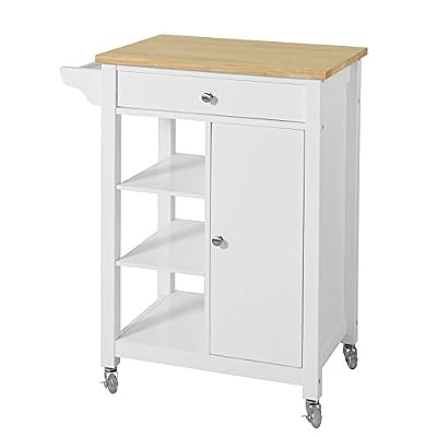 SoBuy FKW46-WN Desserte roulante Chariot de Cuisine de Service Meuble de Rangement