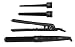 Bebella 4p Premium Pro Gift Set with 3 Piece Professional Clipless Hair Curling Iron System and Premium Pro Professional 1.25" Onyx Plates Hair Straightener Flat Iron 500 Degrees Black RS.7462.00