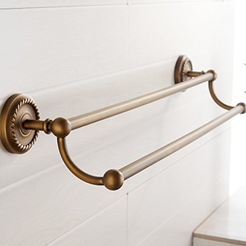 Weare Home Alle Kupfer Doppel-Handtuchhalter Messing Gelb Bronze Retro Vintage, Wandmotage Wandhalter extra Stark - 5