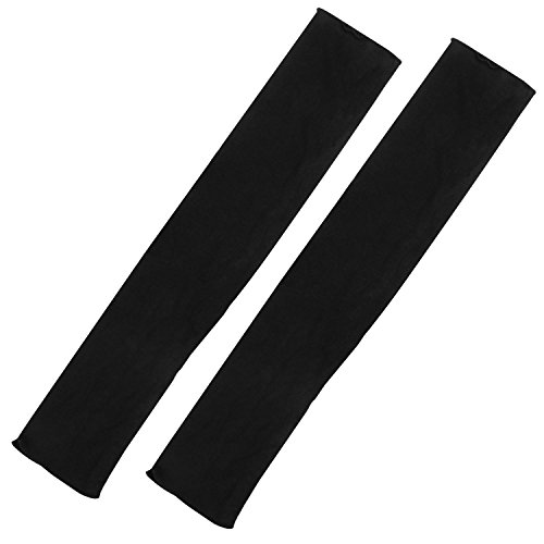 TRIXES Guantes para mujer de manga larga de color negro sin dedos, est