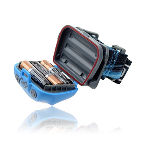 LED Stirnlampe zum Joggen, Camping, Angeln, Lesen – Beste und Hellste Kopflampe, wasserfeste Kopflampe, Lange Batterielaufzeit (Batterien mitinbegriffen), Anpassbarer Lichtkegel, haltbar, leicht, einfach bedienbar - 4