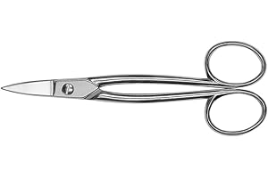 BESSEY Erdi Goldschmiede-Schere D74-1, gerade Schneiden, Gesamtlänge 180 mm Schnittlänge 34 mm, komplett vernickelt, Gewicht 0,09 Kg