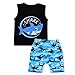 Produktbild Tensay Kleinkind Infant Kid Boy ärmellose Cartoon Shark Print Weste Oberseiten + Shorts Outfits Set Kleidung