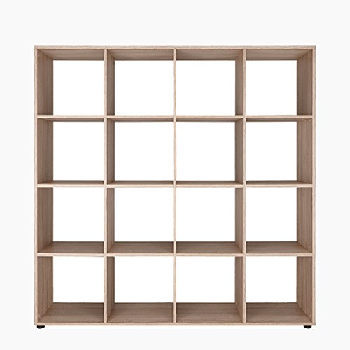 REGAL RAUMTEILER BÜCHERREGAL STANDREGAL SPLIT 16 FÄCHER EICHE SONOMA