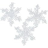 30pcs Copo Nieve Colgante Adorno Decoración Blanco Para Árbol de Navidad