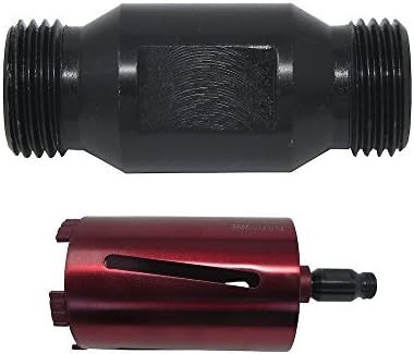 UK Made Diamond Core Drilling Converting Adaptor 1/2" Bsp Male to 1/2" Bsp Male with Through Hole