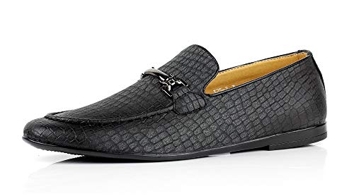 JAS Mens Snake Pattern Smart Slip On Shoes Italian Fashion Formal Dress Loafers