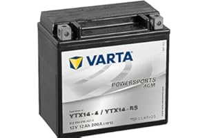 RC PARTS Bateria de Plomo-ácido sellada para Moto VARTA YTX14-BS 12V 12 AH 200 A. AGM.