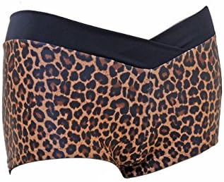 Pole Dynamix Pole Dancing Hot Pants. Leopard Print With a Dipped Waistband In Black Meryl (Bot #1)