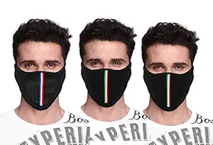 Aadishwar Creations Bike Riding & Cycling Anti Pollution Dust Sun Unisex Protection Half Face Cover Mask (Black)(Pack of 3)