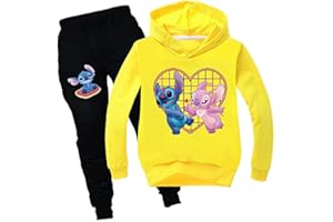 ZHANGYAOSHU Kinder Pullover Hoodie und Jogging Hosen, Mädchen Jungen Cartoon Mode Langarm Sweatshirts für 3-14 Jahre alt
