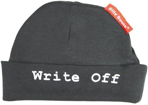 Silly Souls Write Off Boy Baby Beanie Black 6-12 Months
