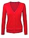 Produktbild Frauen Cardigan Basic, Knopfverschluss, Strickjacke Gr. Medium, rot