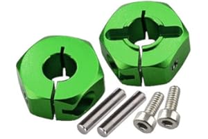 GPM RACING Aluminium Rear Wheel Hex Adapter for Tamiya 1:10 DT-03 R/C Car Upgrades - Green