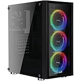 Konnektivität: SATA AeroCool Quartz Revo - Computergehäuse, 3 Frontlüfter RGB LED, 14 Beleuchtungsmodi