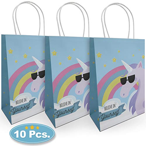 Preisvergleich Produktbild Einhorn-Party-Taschen. 10 Große Partytaschen für Kinder. Kinderparty, Geschenkverpackung