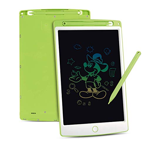 NOBES Tableta de Escritura Colorido LCD 10 Inch, Pizarra Magnética Infantil, Pizarra magnética del Mensaje,Memo Pad Electrónico con Lápiz Táctil de Notas para Niños,Clase,Oficina,Familia (Verde)