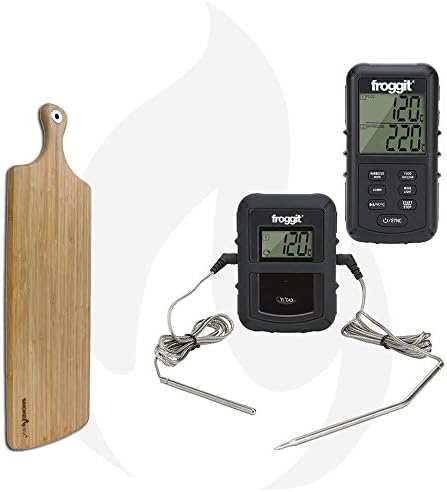Smoke Max® Grill Max® Pro Wireless BBQ Thermometer Set – Smoke/Smoke Max L BOARD KITCHEN BOARD Serving/Chopping Board Made Of 100% Natural Bamboo