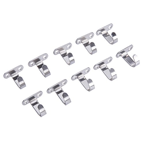 Beddingleer Edelstahl Deckenleuchte Handtuch/Robe Kleider Haken für Schrank Top Badezimmer Küche, 10 Packung - 5