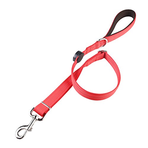 Preisvergleich Produktbild CHONGWFS Kleine und mittelgroße Hunde einstellbare Leuchtleine Schublade Batterie / Nacht reflektierende Haustier Leine mit drei Farben Optional (Farbe : Rot)