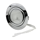 Strahler mit satinierter Frontverglasung | Zum Einbau in Schränke, Vitrinen, Spiegelschränke, Regale und vieles mehr...