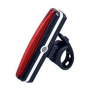 FASTPED  Bicycle 5 Modes LED USB Rechargeable Sleek Design Tail Light with Multicolor Lights (RED)