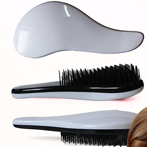 2 Stück DEtangleR Tangle Master Haarbürsten Farbe Weiss oder Pink Entwirrbürsten für perfektes Haar, 1x Pink und 1 x Weiß - 3