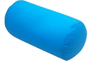 EHOTER Nackenstützkissen Mikroperlenrollkissen Schlafkissen Kopfstütze Halskissen Lange Nackenrolle Kuschel Maxx Relaxkissen Kinder Auto Für Reisen Schlafen Bad Bett Massage Yoga Beinstütze (Hellblau)