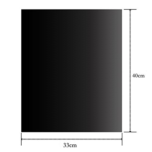 Grillmatte (3er Set) antihaft und wiederverwendbar zum Grillen und Backen | Backpapier Backmatte Dauerbackfolie Grillfolie aus Silikon mit Antihaftbeschichtung aus Teflon | je 40×33 cm, 0,3mm dick, leichter Zuschnitt und Spülmaschinenfest | LFGB und FDA Zulassung - 4