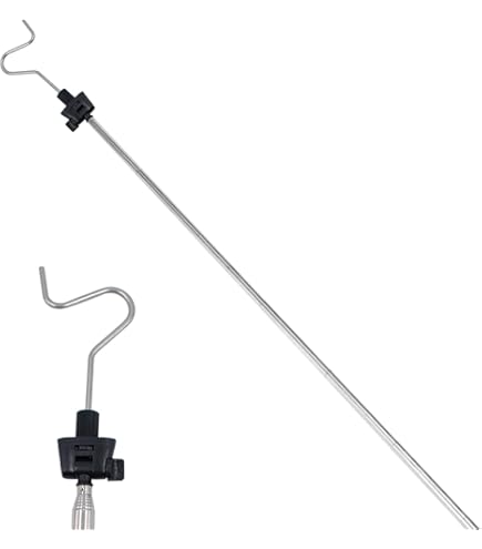 2 Perches Télescopiques Pour Vêtements - Longueur Réglable 35,5 à 109 Cm - Crochet En Acier Inoxydable, Poignée Antidérapante - Pour Placard, Corde à Linge, Rangement