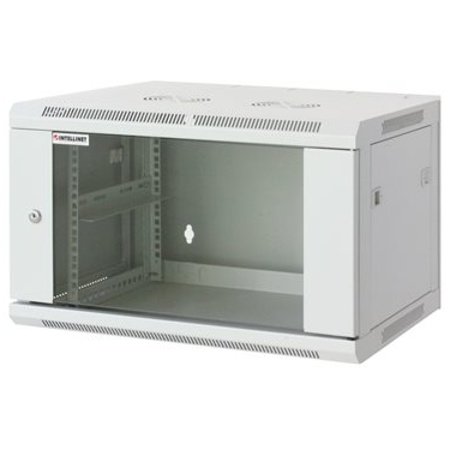 Preisvergleich Produktbild Intellinet 19" Wandverteiler 15HE 77x60x55 Schwenkrahmen montiert grau 712026