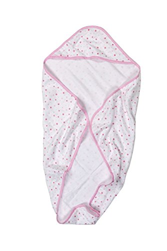 Preisvergleich Produktbild Haton Kapuzenbadetuch Mull Twinkle Stars (rosa)