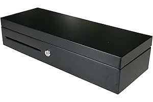 HDWR HD-KFT46 Tiroir-Caisse Solide et élégant Votre Agent en Toute Sécurité, Tiroir Avec 6 Emplacements Billets et 8 Eplacements Pièces, Connexion RJ12, Tiroir de 46 x 17 x 10,4 cm