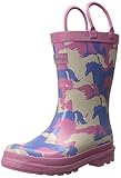 Hatley Fall Winter 15-Puzzle Piece Horses, Girls' Rain Boots